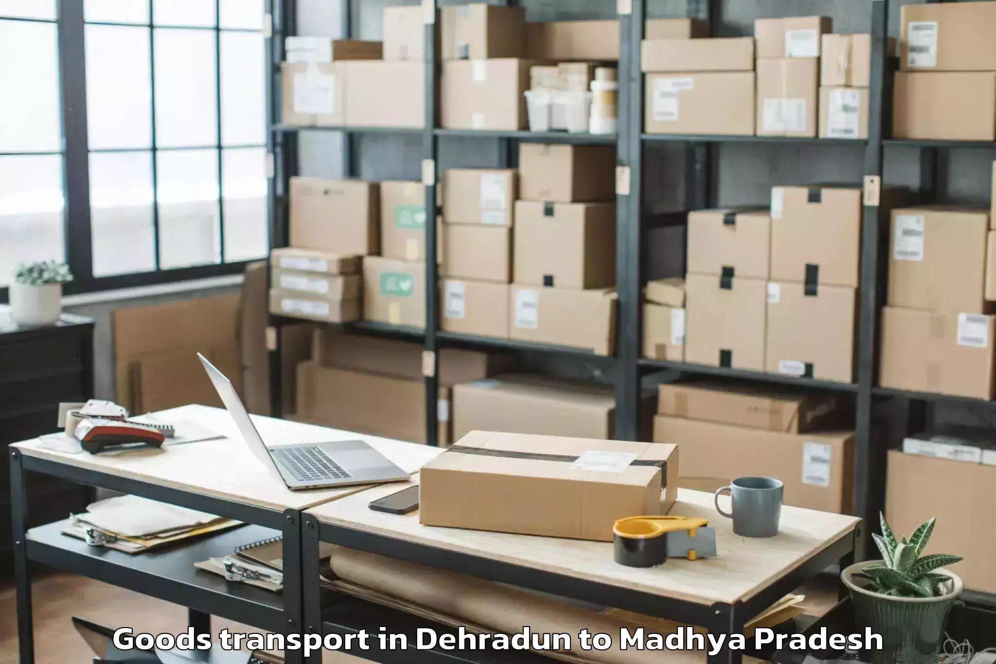 Easy Dehradun to Manpur Goods Transport Booking